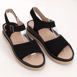 Sorte kvinders sandaler YJ860 Nero 2