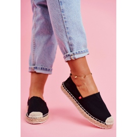 Kvinders Espadrilles flettet sål sort Big Star FF274A498 2