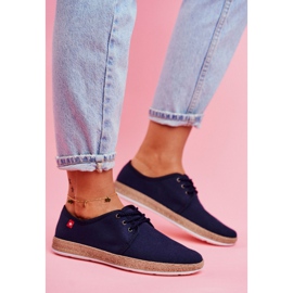 Dame Espadrilles Big Star Marineblå FF276042 1