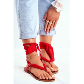 FS1 Kvinders sandaler Klip-klapper Tied Red Derryl rød 1