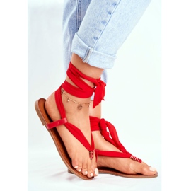 FS1 Kvinders sandaler Klip-klapper Tied Red Derryl rød 2