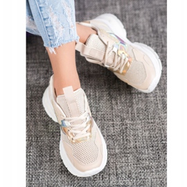 Mannika Moderigtige sneakers med mesh brun 2