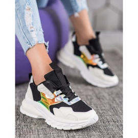 Mannika Moderigtige sneakers med mesh sort 1