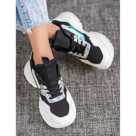 Mannika Moderigtige sneakers med mesh sort 2