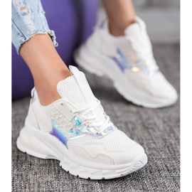 Mannika Moderigtige sneakers med mesh hvid 4