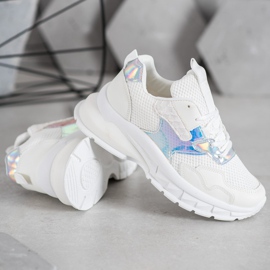 Mannika Moderigtige sneakers med mesh hvid 3