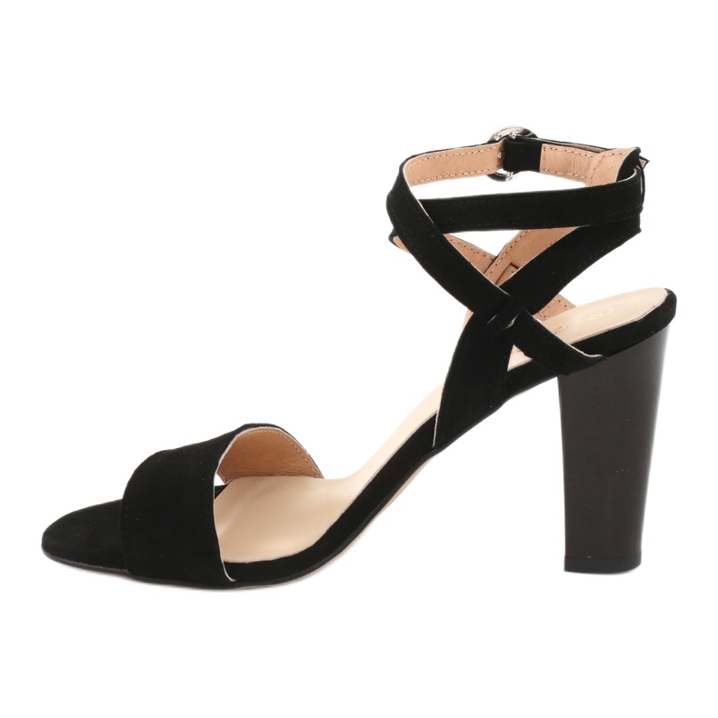 Espinto Black Leather Women's Sandals på S333/1 -indlægget sort 1