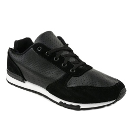 Sorte herres casual sneakers 302-5 1