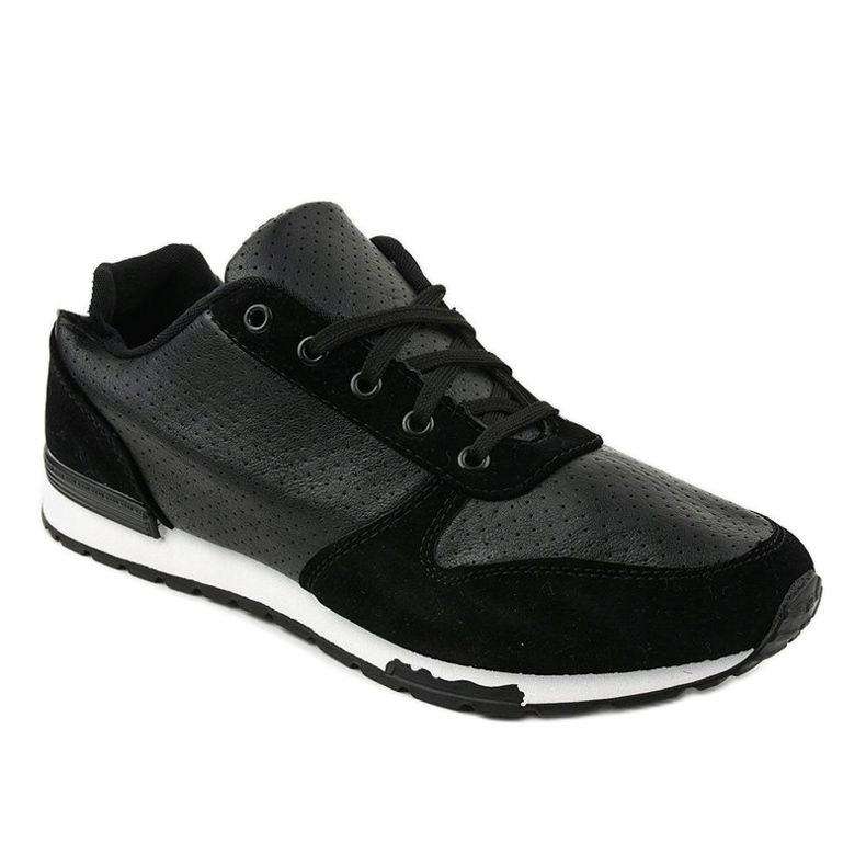 Sorte herres casual sneakers 302-5 1