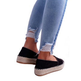 Kvinders Espadrilles Black Ringer Platform sort gul 4