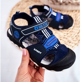 Børnesandaler Big Star With Velcro Navy Blue FF374211 marineblå blå 2