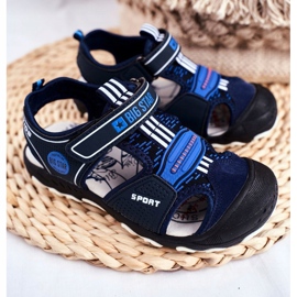 Børnesandaler Big Star With Velcro Navy Blue FF374211 marineblå blå 1