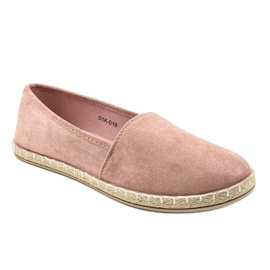 Lyserøde slip-on espadriller D1K-D18 1