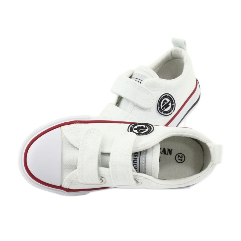 American Club Hvide amerikanske LH41 velcro sneakers 4