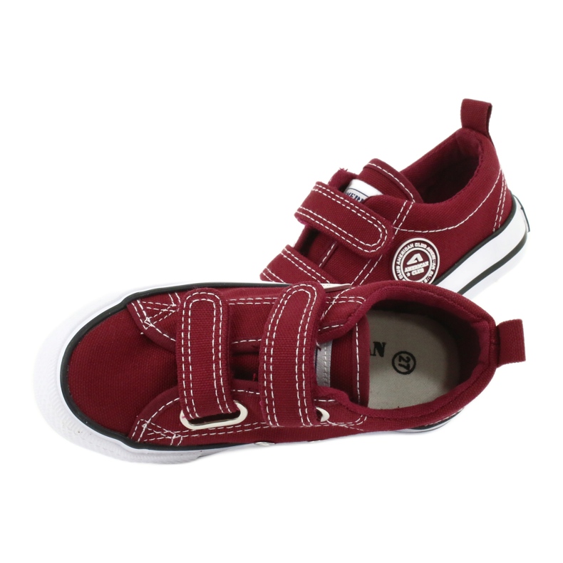 American Club Burgundy velcro sneakers American LH39 rød 4