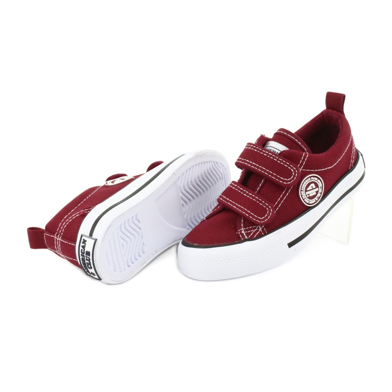 American Club Burgundy velcro sneakers American LH39 rød 3