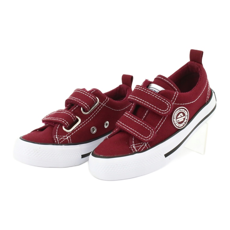 American Club Burgundy velcro sneakers American LH39 rød 2