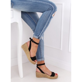 Sorte kile sandaler 019-18 Sort 2