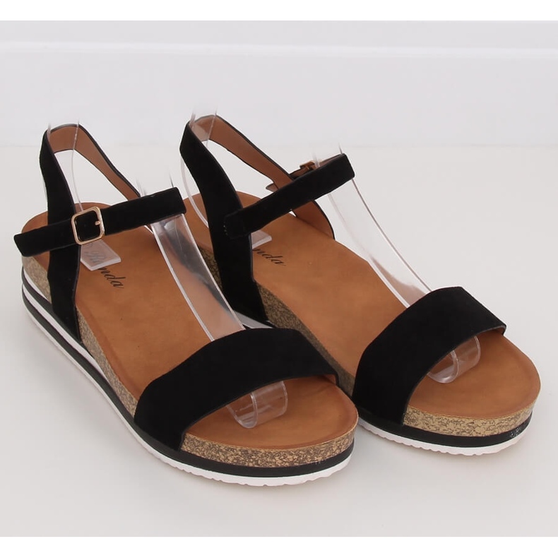 Sorte damesandaler RD054 Sort 1