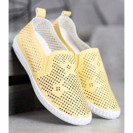 GOLL Åbent gul slipons 1