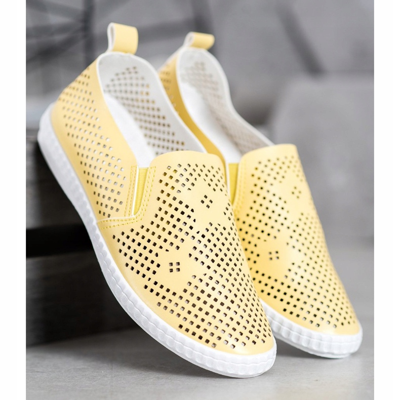 GOLL Åbent gul slipons 1