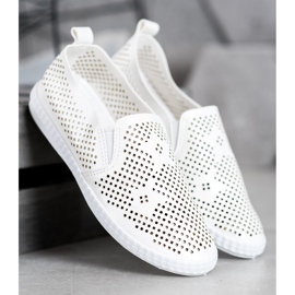 GOLL Openwork hvide slipons 2