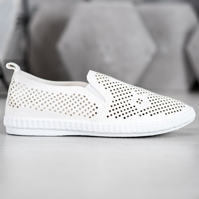 GOLL Openwork hvide slipons 1