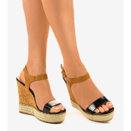 Sorte kile sandaler espadrilles VB76063 1