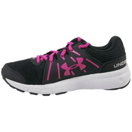 Under Armour W Dash Rn 2 W 1285488-003 sko sort lyserød 1