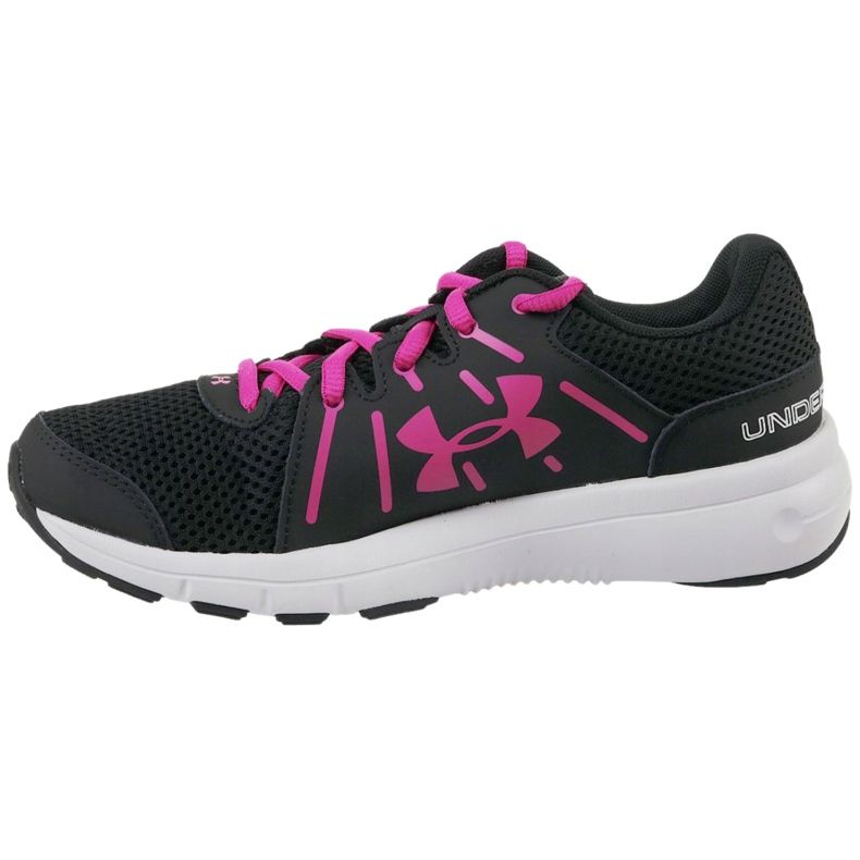 Under Armour W Dash Rn 2 W 1285488-003 sko sort lyserød 1