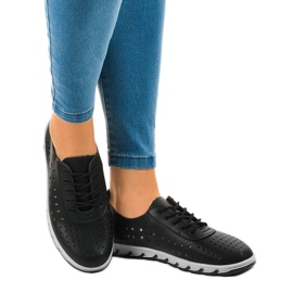 Sort openwork sport sneakers JH81168-3 1