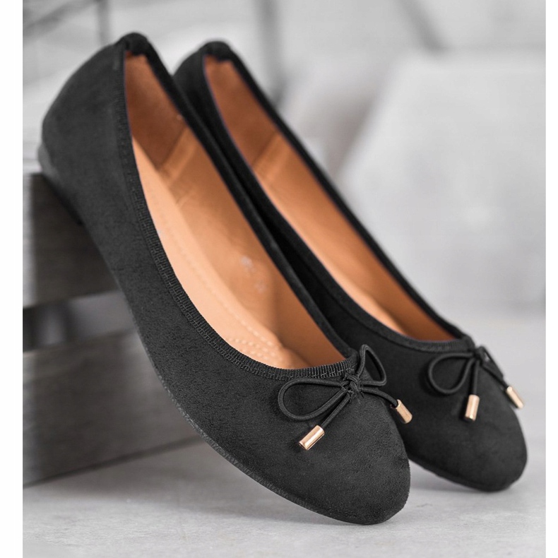 Clowse Ruskind ballerinaer sort 1