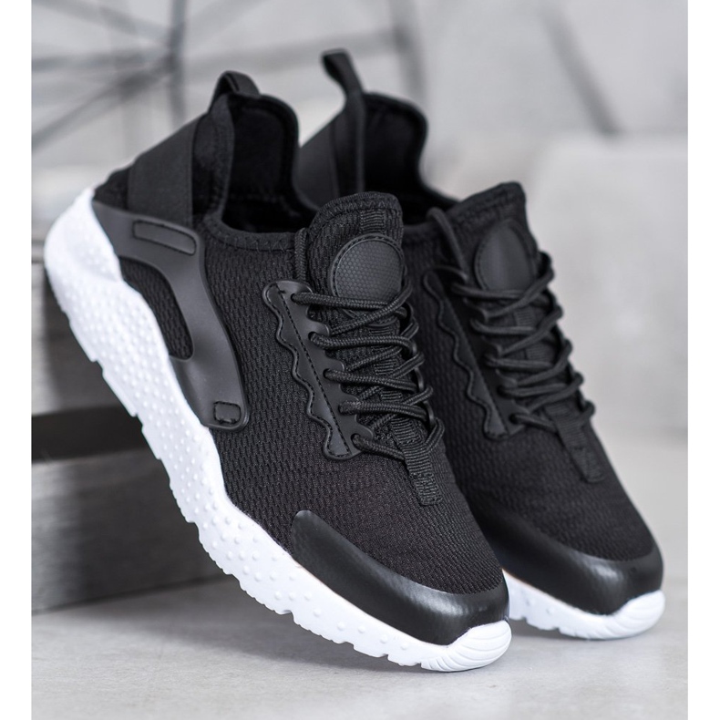 SHELOVET Sorte tekstilsneakers 2