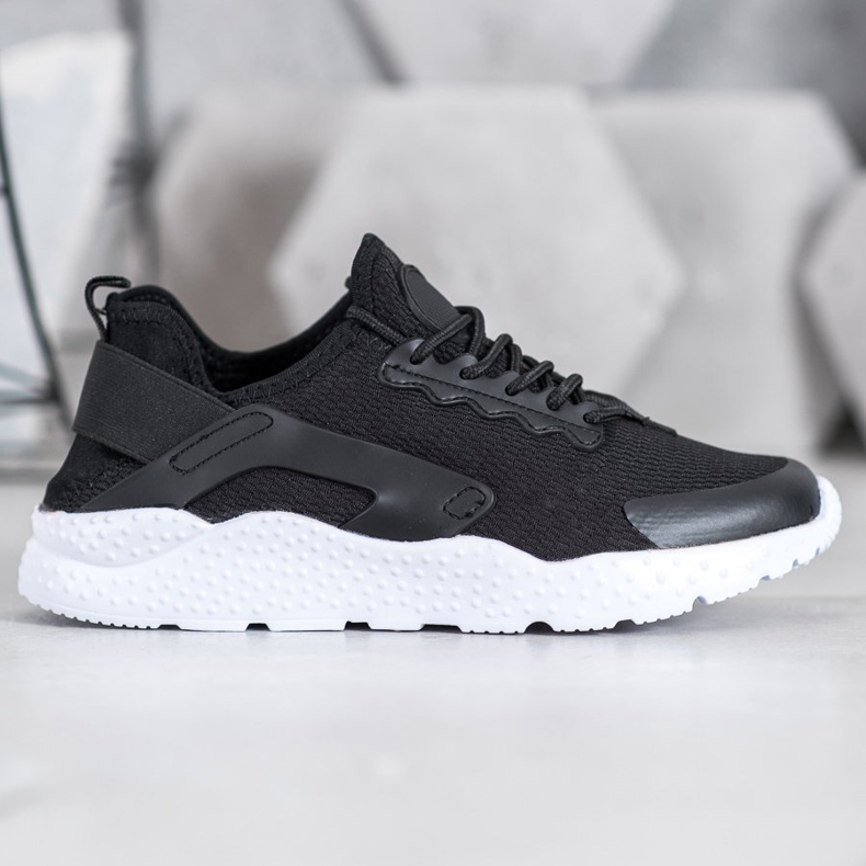 SHELOVET Sorte tekstilsneakers 1