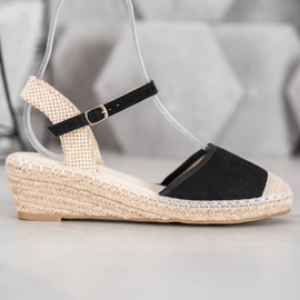Best Shoes Sorte Espadrilles sandaler 1