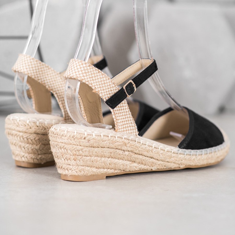 Best Shoes Sorte Espadrilles sandaler 2