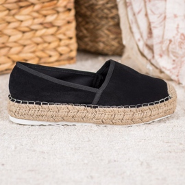 Seastar Åbent espadrilles med ruskind sort 2