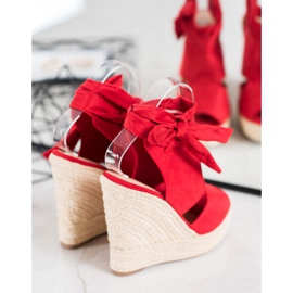 Cm Paris Indbyggede kile sandaler rød 1