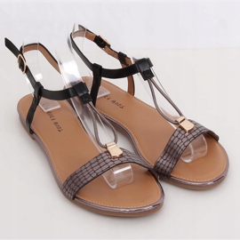 Sorte kvinders sandaler WL014 Sort 1