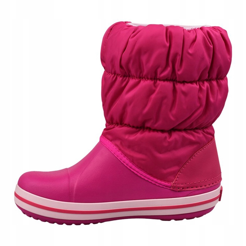 Crocs Winter Puff Boot Jr 14613-6X0 sort lyserød 1