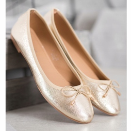 Seastar Eco ballerinaer i læder gylden 2