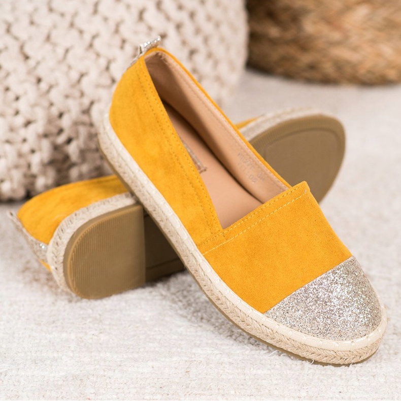 Seastar Espadrilles med glitter gul 1