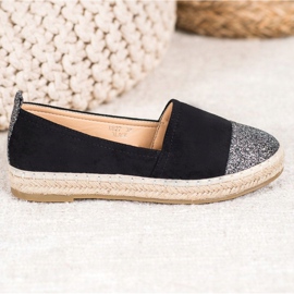 Seastar Espadrilles med glitter sort 1