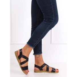 Sorte kvinders sandaler AM042 Sort 1
