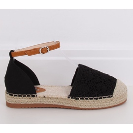 Espadrilleskåret sort 3035 Sort 2