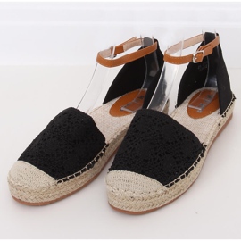 Espadrilleskåret sort 3035 Sort 1