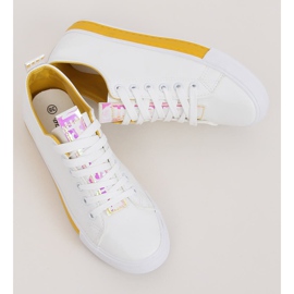 Hvide kvinders sneakers CC-17 gul 1