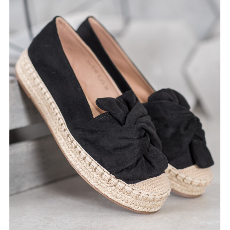 Seastar Suede Espadrilles på platformen sort 2