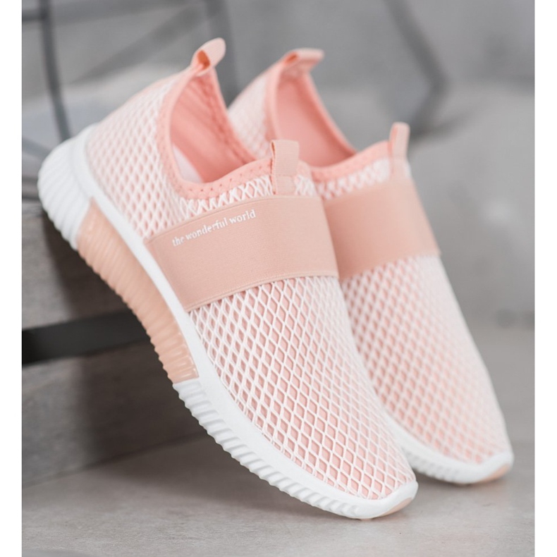 SHELOVET Klassiske Openwork Slipons lyserød 2