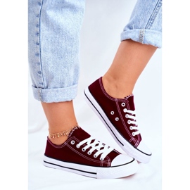 PS1 Maroon Women's Classic Sneakers Omerta rød 2